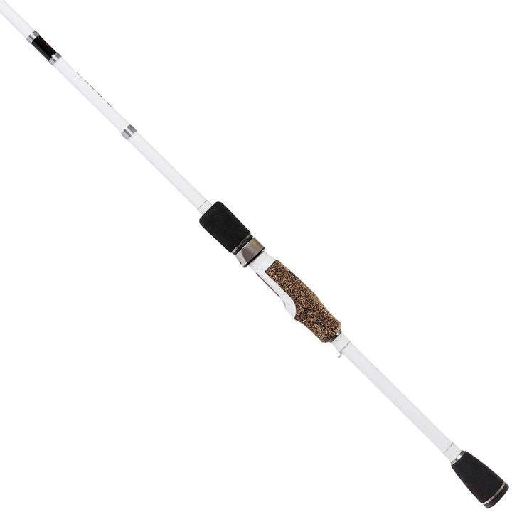 Favorite Fishing White Bird Spinning Rod, 6-foot medium moderate spinning rod for freshwater fishing, showing the sleek white design