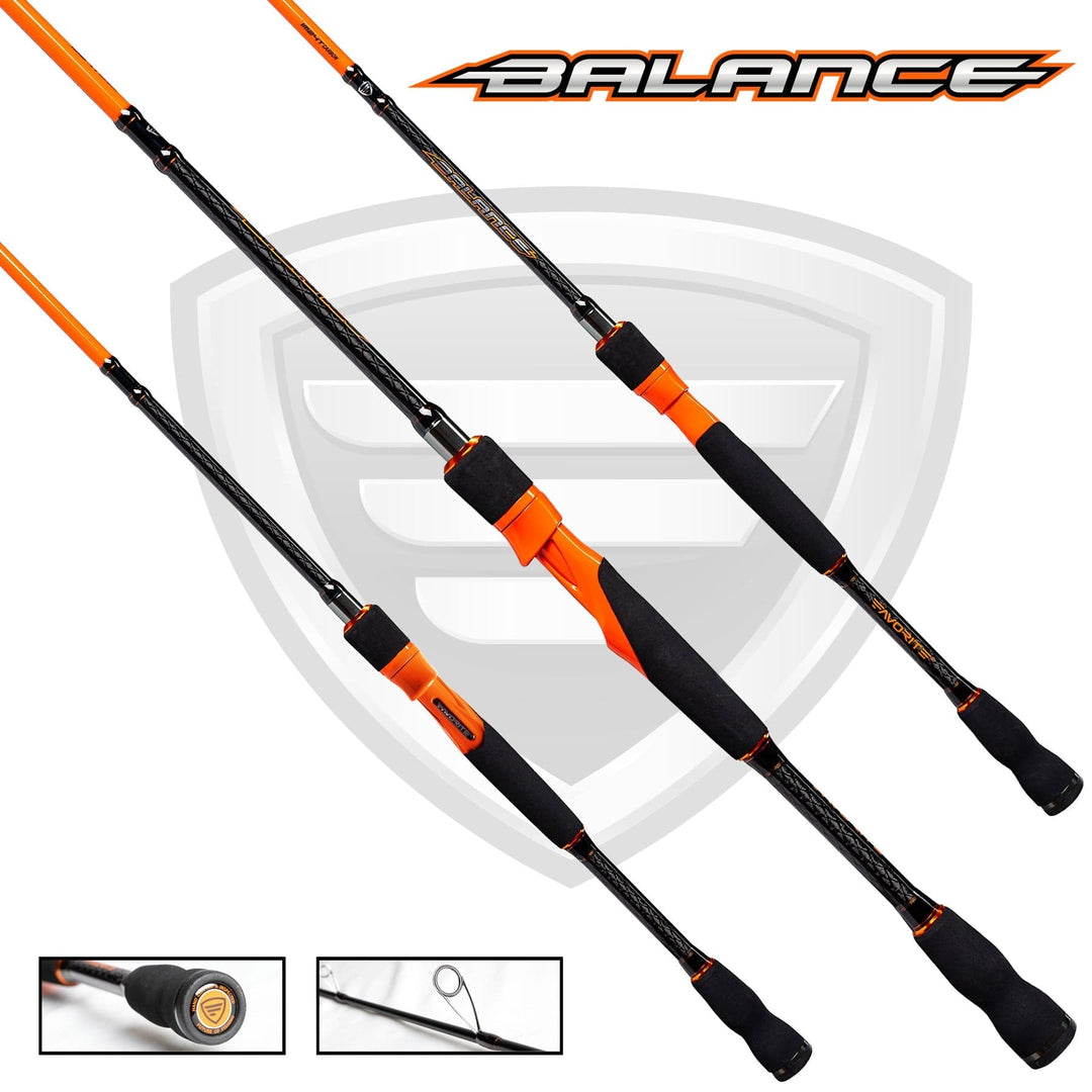 Favorite Fishing Balance Spinning Rod, 6'6" ultra-light spinning rod with sleek design, ideal for freshwater fishing.