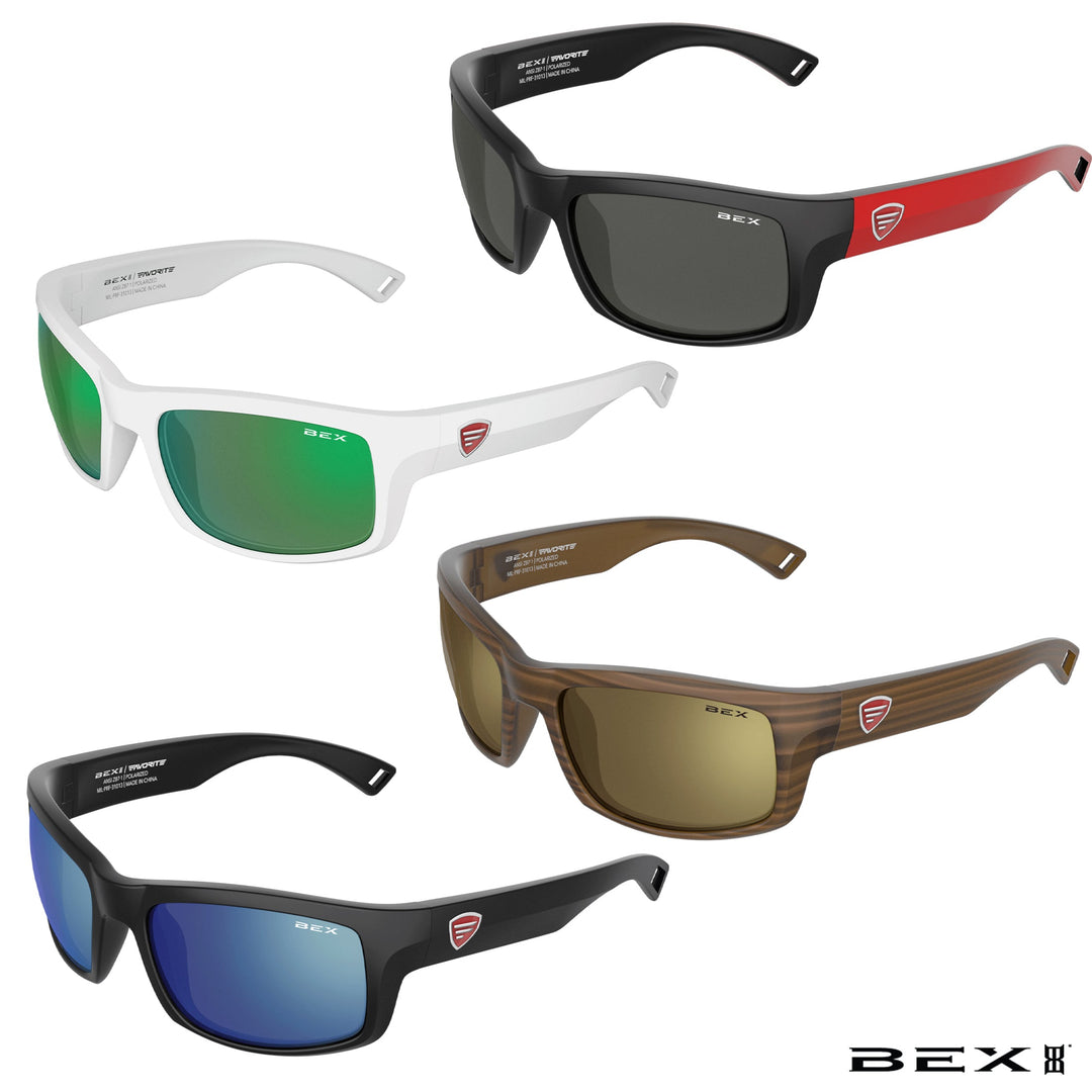Favorite Fishing Ghavert FX sunglasses in black and red with tinted lenses, stylish fishing sunglasses for outdoor activities.