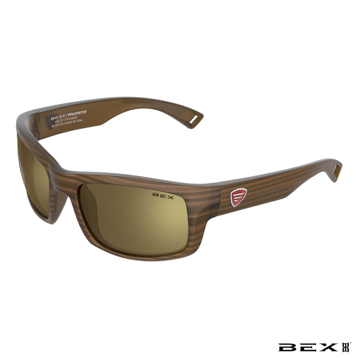 Black and red Ghavert FX sunglasses by Favorite Fishing with sleek design and polarized lenses.