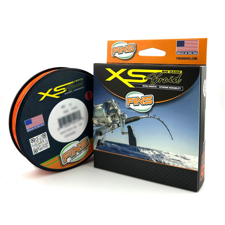 Blue XS Big Game Fishing Braid by FINS Braids, 40-80lb fishing line, 150 yards, suitable for big game fishing.