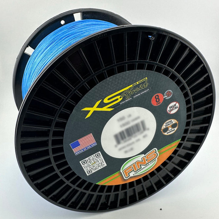 Blue XS Big Game Fishing Braid line by FINS Braids, 40-80lb, 150 yards, suitable for large game fishing.