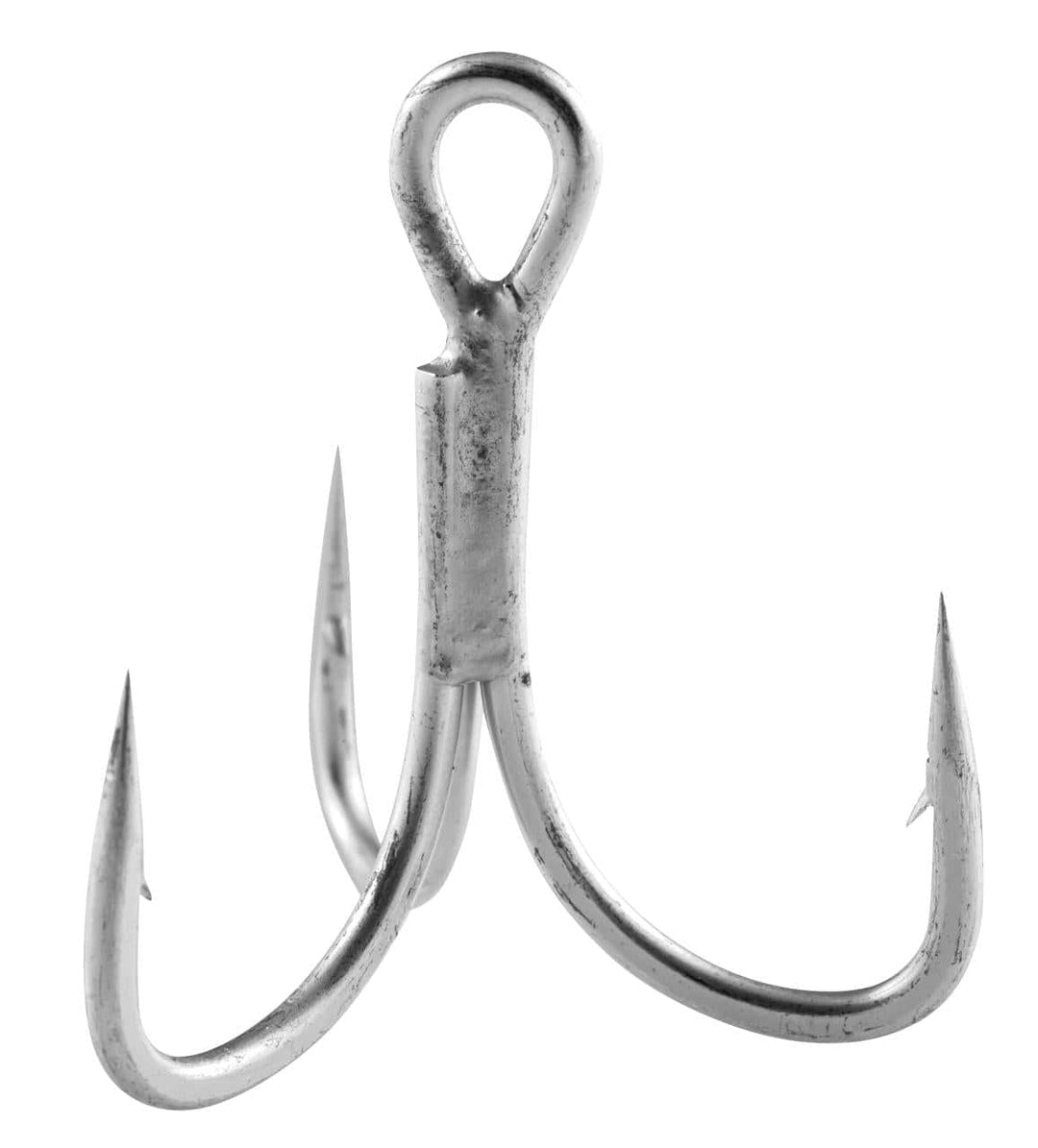 Owner ST-46 2X Treble Hook from Fisherman's Headquarters, close-up of a sharp, durable fishing hook with triple prongs