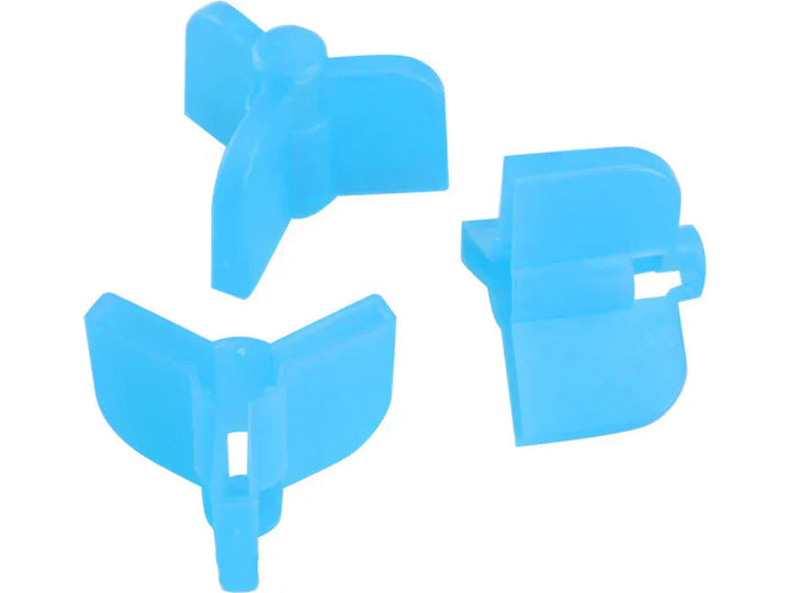 Blue Owner treble hook safety caps, fishing accessories designed to protect treble hooks and prevent tangles.