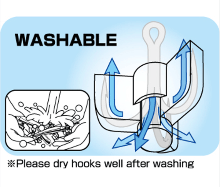Owner Treble Hook Safety Caps accessory by Fisherman's Headquarters, showing clear plastic caps fitted onto treble hooks for safety.