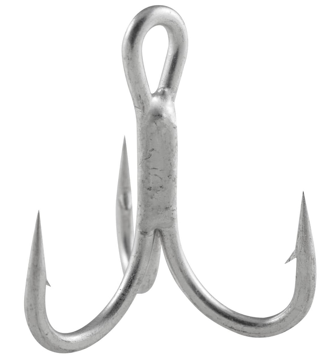 Owner ST-66 4X Treble Hooks on a fishing lure, showing sharp, durable hooks ideal for freshwater or saltwater fishing.