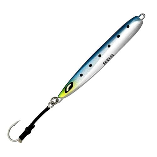 Shimano Butterfly Monarch Jig showing a colorful fishing jig with a sleek shape and detailed design for saltwater fishing.