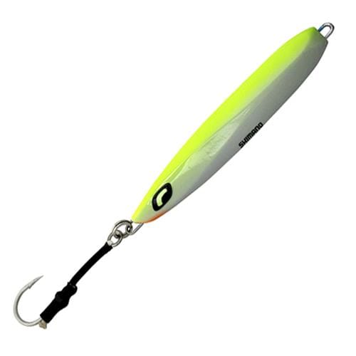 Shimano Butterfly Monarch Jig, fishing jig with vibrant colors and streamlined design, used for saltwater fishing.