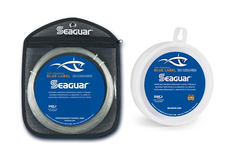 Seaguar Blue Label fluorocarbon leader material in 6lb, 25yd length, designed for fishing and high-strength leader applications.