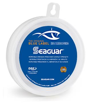 Seaguar Blue Label Fluorocarbon Leader, 6lb test, 25 yards, high-quality fishing leader material for anglers.