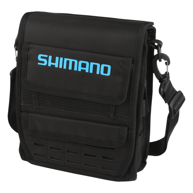 Shimano Blue Wave Surf Bags lure and plug bag with multiple compartments, designed for fishing gear storage.