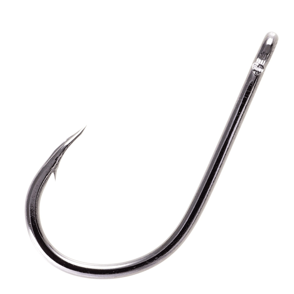Packaged Owner Aki Twist Reverse Bend Point Bait Hook by Fisherman's Headquarters, showing the black metal hook with twisted design.