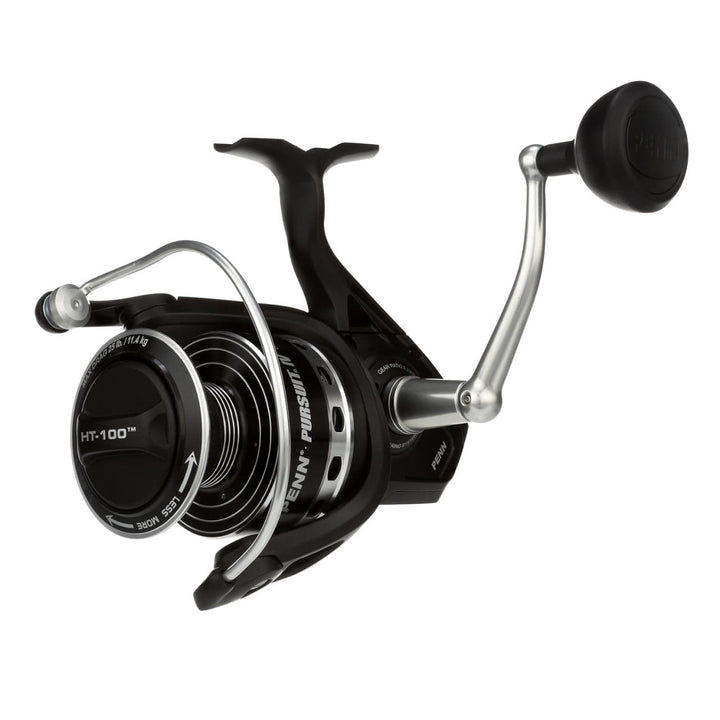 Penn Pursuit IV spinning reel from Fisherman's Headquarters, close-up view showing reel handle and spool.