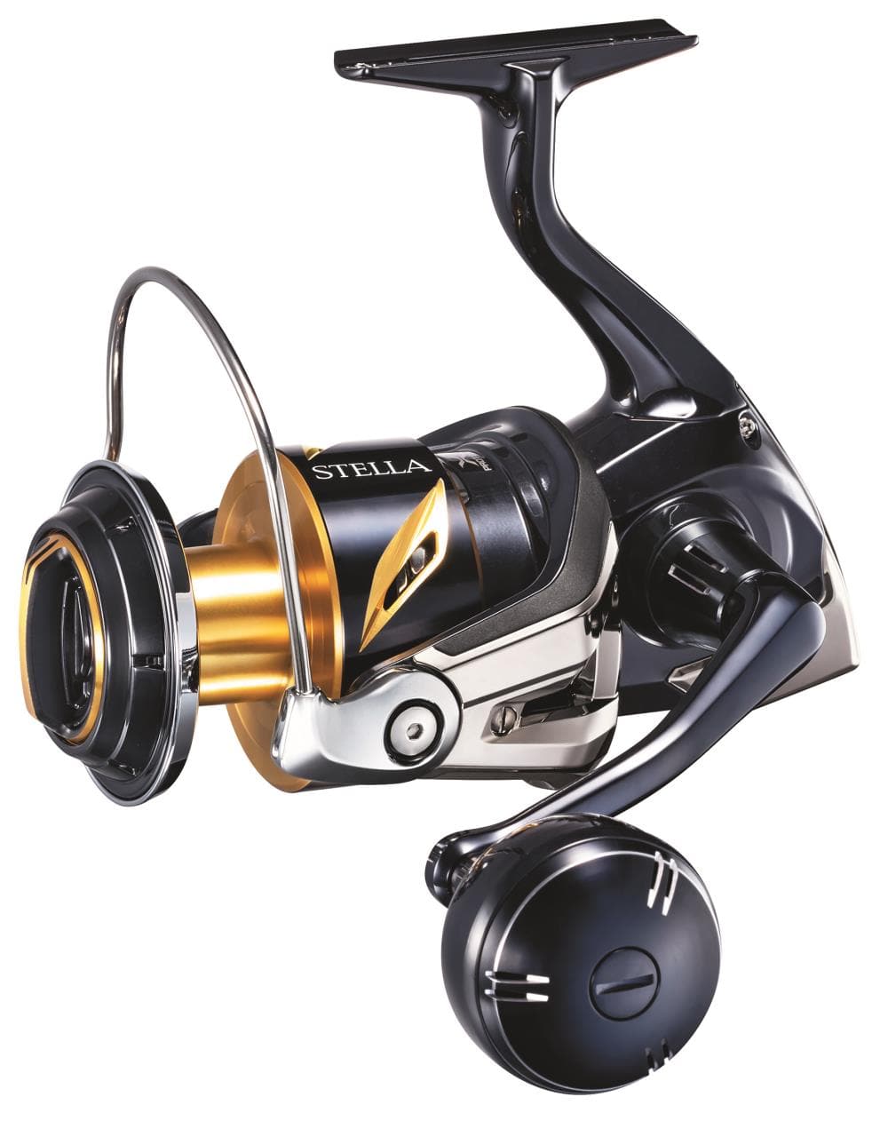 Shimano Stella SWC Spinning Reel, high-performance fishing reel with sleek design and durable construction.