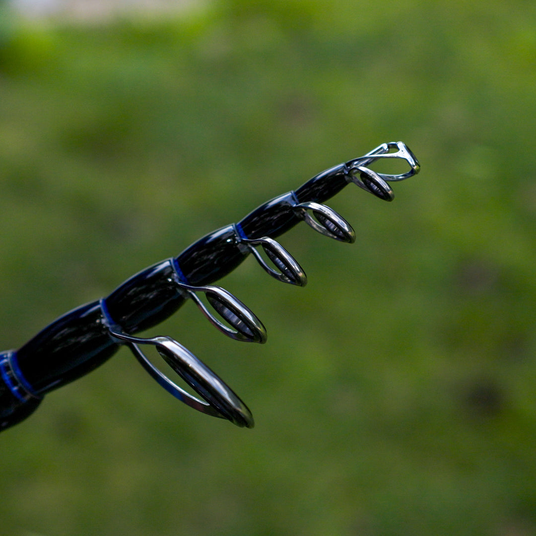 Reaction Tackle Telescopic Spinning Rod – Carbon Travel Fishing Rod – Collapsible Rod for Freshwater and Saltwater - NEW