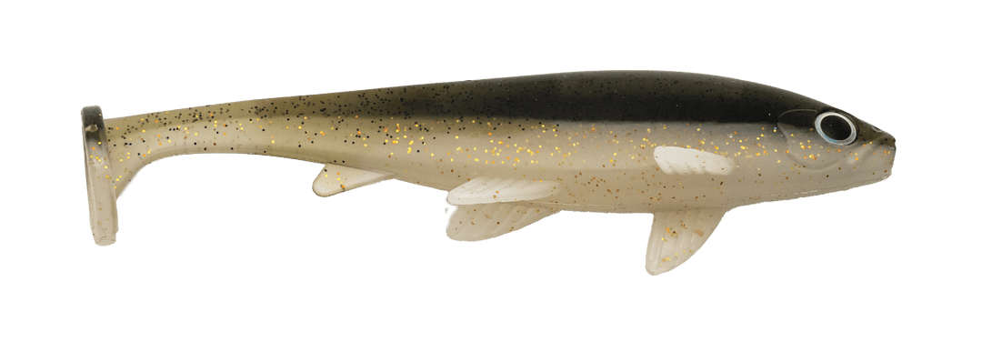 G-Ratt Baits Weedless Executioner fishing lure in pearl color, designed for freshwater and saltwater fishing, showcasing its sleek design.