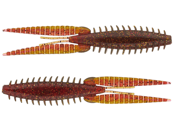 G-Ratt Baits Dixie Flip fishing lure in brown and black flake, 3/8 oz, designed for bass fishing, close-up view of lure details.