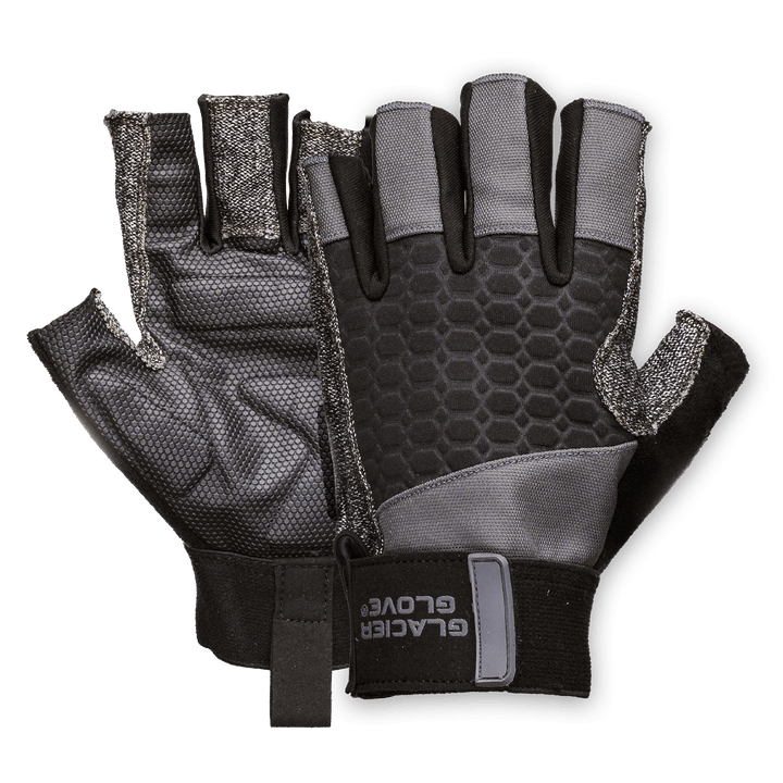 Glacier Outdoor fighting fingerless glove for stripping and outdoor activities, made of durable material for hand protection.