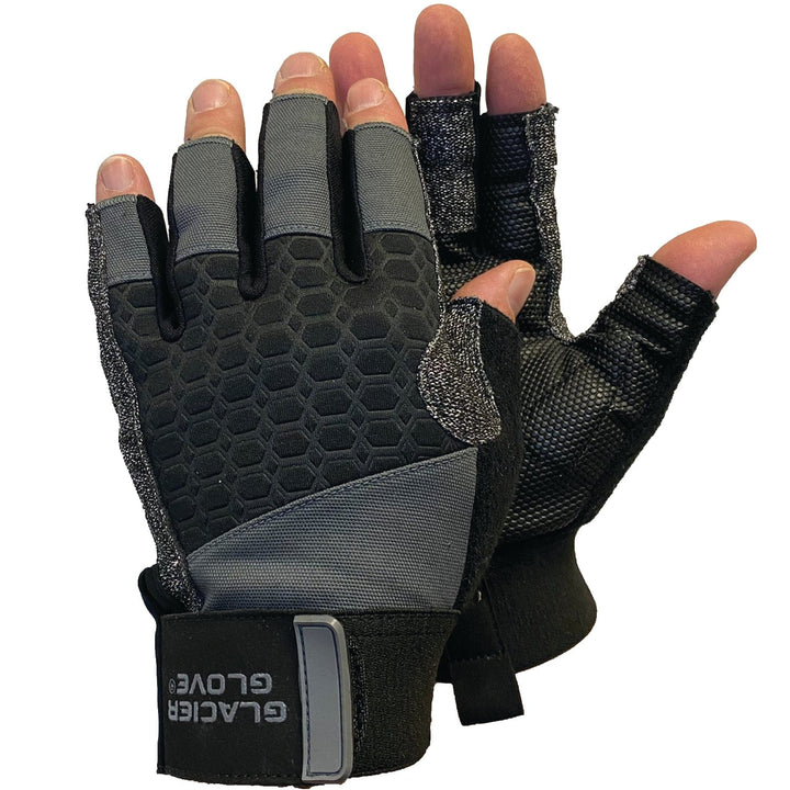 Glacier Outdoor fighting fingerless glove designed for stripping and outdoor activities, made of durable material for enhanced grip.