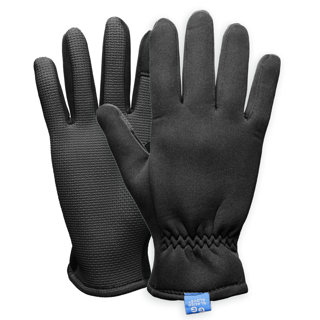 Black Kenai™ Original Gloves by Glacier Outdoor, insulated winter gloves with a durable exterior and soft interior for cold weather.