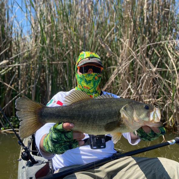 Green Glacier Outdoor sun hood providing lightweight headwear protection with a breathable gator-style design.