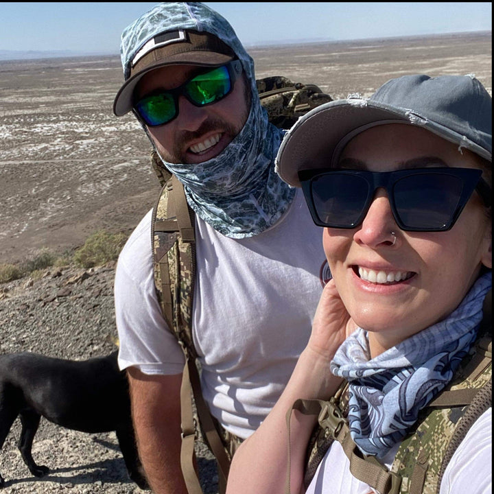 Green Glacier Outdoor sun hood, lightweight headwear with a gator-style design, suitable for outdoor activities and sun protection.