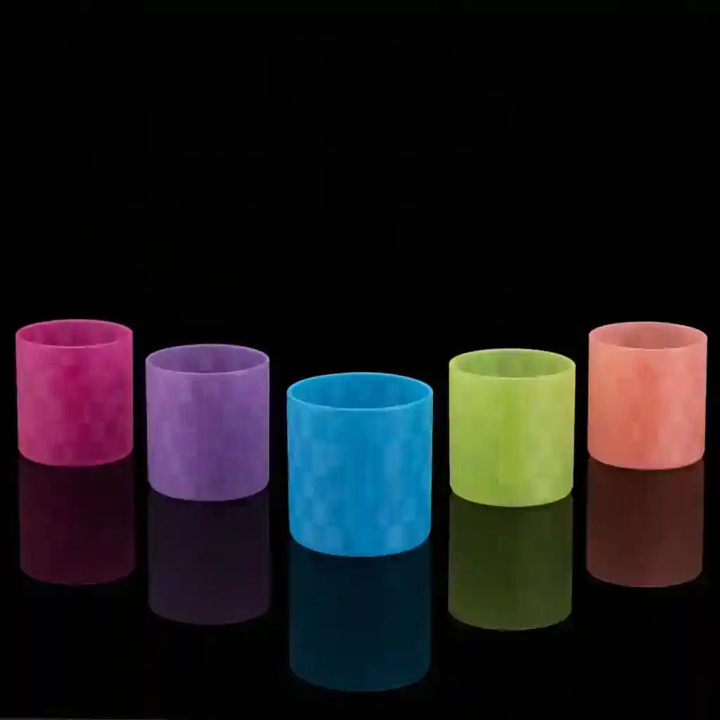 Set of five Coldest Boots accessories with glowing check marks, designed for cold weather protection and visibility.
