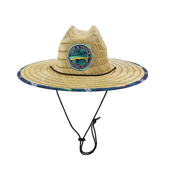 Hook & Tackle Mahi Mahi Tropics straw hat, natural lightweight accessories for sun protection and stylish beachwear.