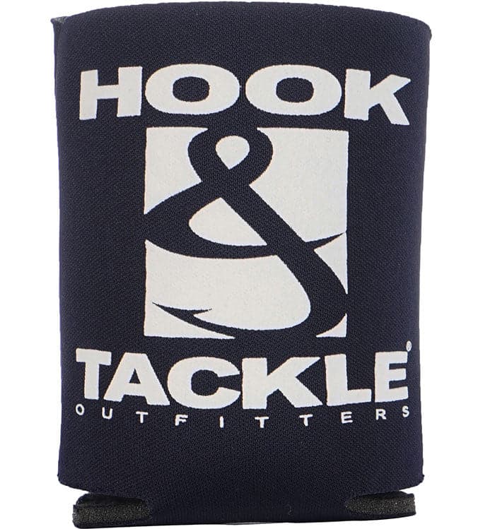 Navy Hook & Tackle Beer Can Island Koolie accessory for keeping drinks cool and accessible during outdoor activities.