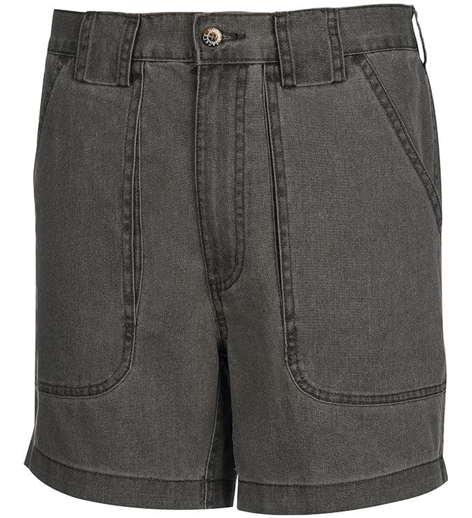 Men's Hook & Tackle casual chambray shorts with beer can island print, perfect for relaxed summer wear, size 44-54.