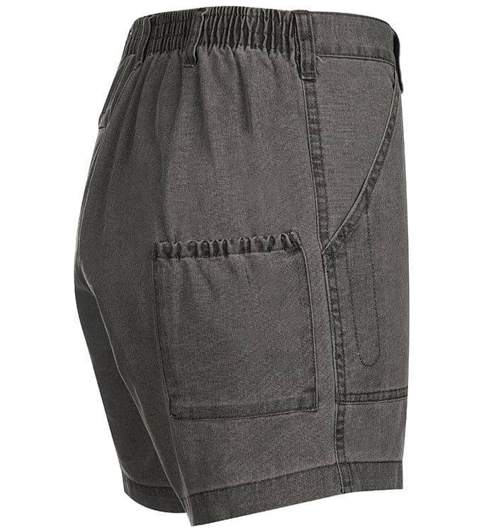 Men's Hook & Tackle casual chambray shorts with beer can island print, size 44-54, lightweight and comfortable for summer wear.
