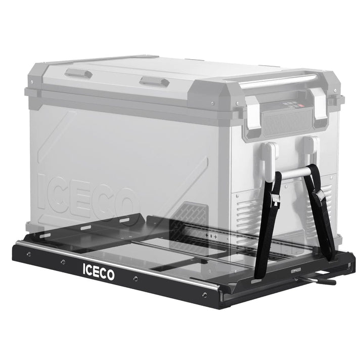 Inca Overland Outfitters APL55/VL60PRO slide mount accessory for ICECO appliances, shown in close-up view.