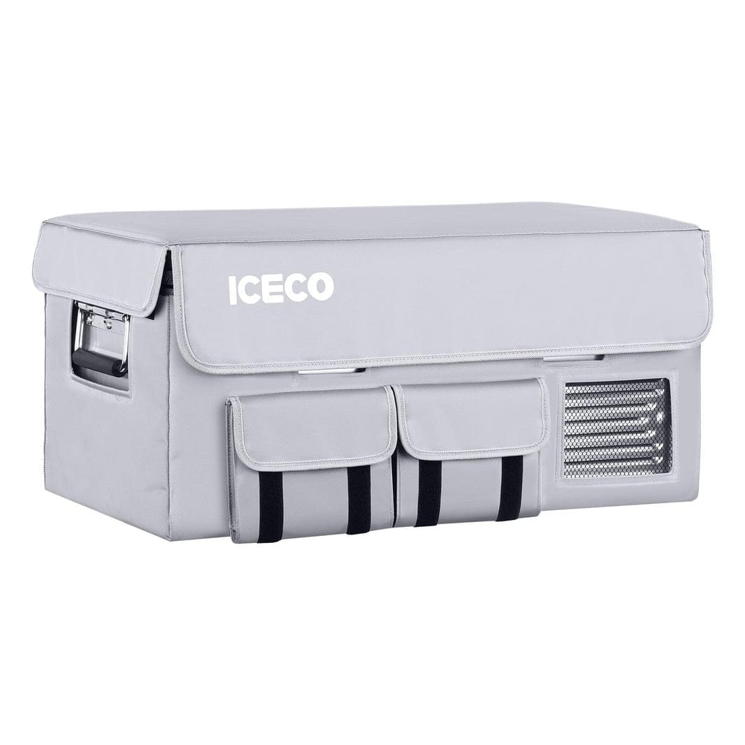 Gray insulated protective cover for APL20 by ICECO, designed for outdoor equipment protection.