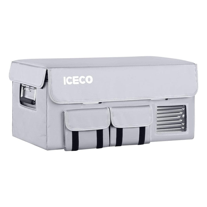 Gray insulated protective cover for APL20 by ICECO, designed for outdoor equipment protection.