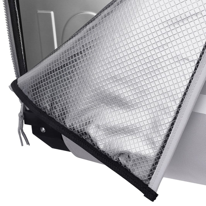Gray APL55 insulated protective cover for ICECO appliances, designed by Inca Overland Outfitters for outdoor protection and insulation.