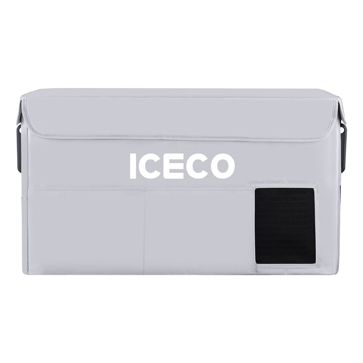 Gray VL35ProS insulated protective cover for ICECO appliances, designed by Inca Overland Outfitters, shown on product.