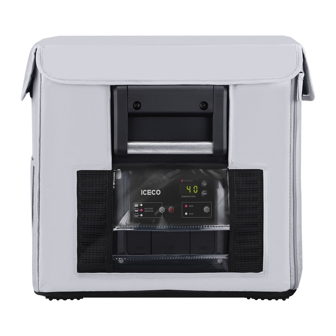 Gray VL35ProS insulated protective cover by ICECO, designed for Inca Overland Outfitters accessories.