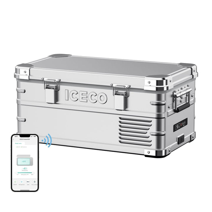 Inca Overland Outfitters APL20 Light Duty Aluminum Freezer, 20L single-zone ICECO cooler in silver, portable and compact design.