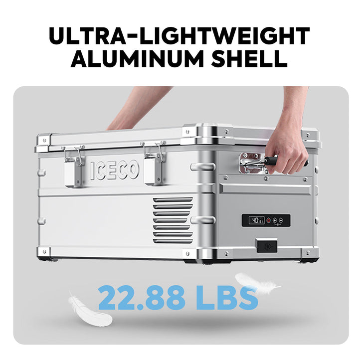 Inca Overland Outfitters APL20 Light Duty Aluminum Freezer, single zone, 20L capacity, silver color, for outdoor refrigeration.