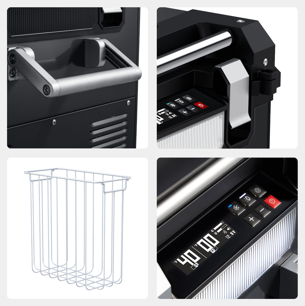 Inca Overland Outfitters APL55 Dual Zone 12V fridge in silver, 55-liter capacity, part of ICECO's APL Series for outdoor use.