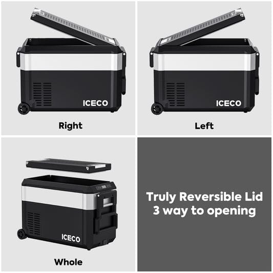 Inca Overland Outfitters JP40 Pro Dual Zone Wheeled Portable Freezer in gold, 40L capacity, part of ICECO JP Pro Series.