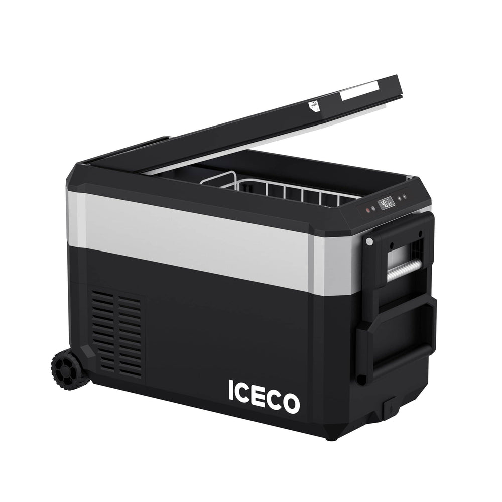 Inca Overland Outfitters JP40 PRO Silver portable single-zone freezer with cover, 40L capacity, part of ICECO's JP Pro Series.