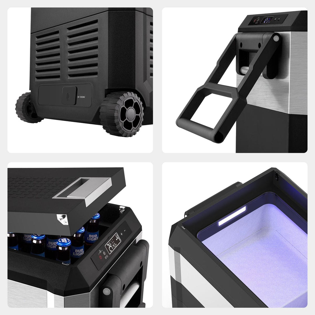 Inca Overland Outfitters JP40 PRO Silver portable single-zone freezer with cover, 40L capacity, from ICECO JP Pro Series.