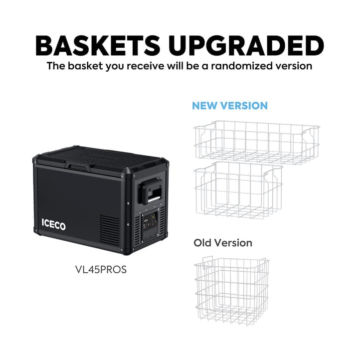 Inca Overland Outfitters VL45ProS 45L single zone portable fridge freezer from ICECO, black compact design with digital controls.