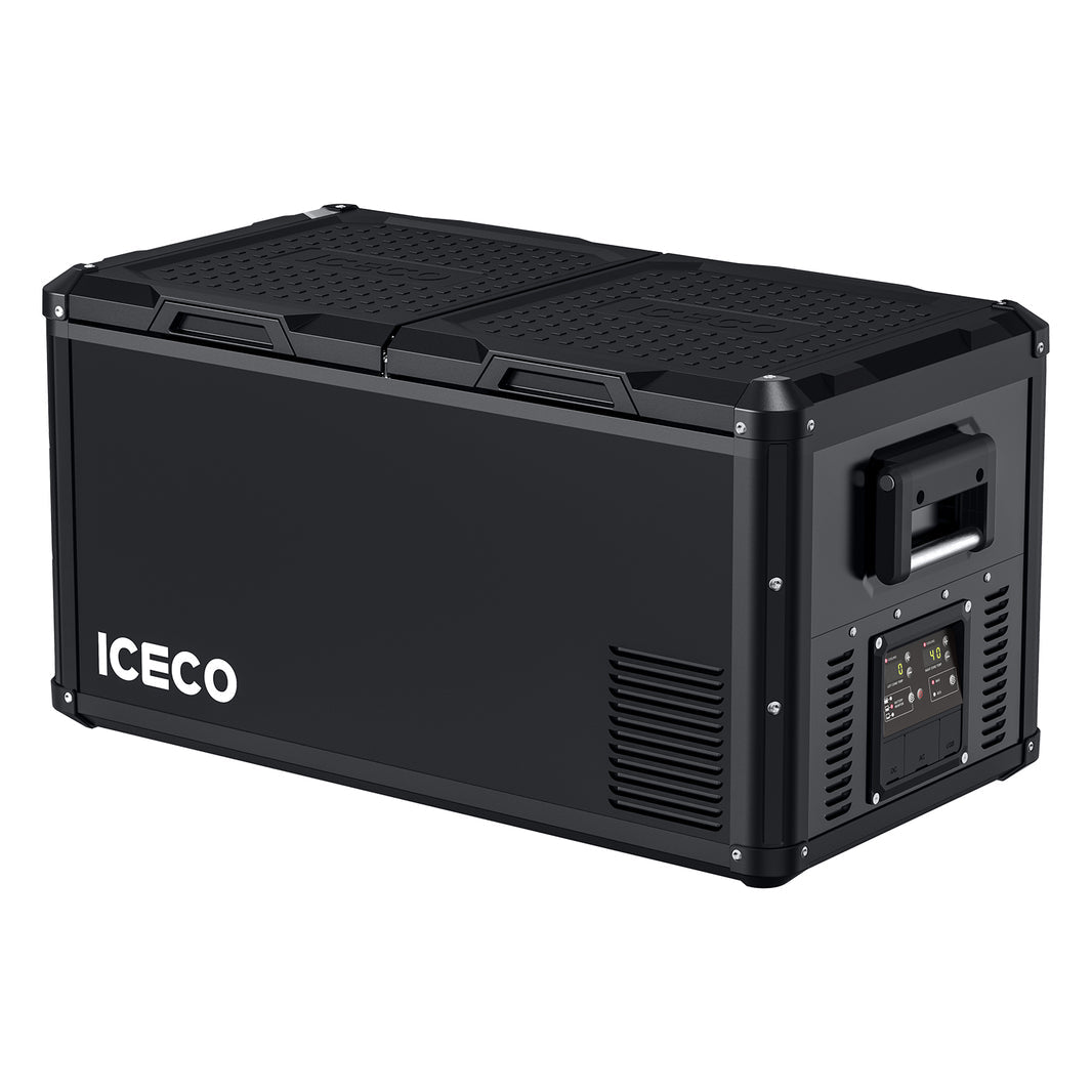 Inca Overland VL75ProD 12V heavy-duty fridge freezer from ICECO, black 75-liter VL Pro Series with digital controls and sturdy build