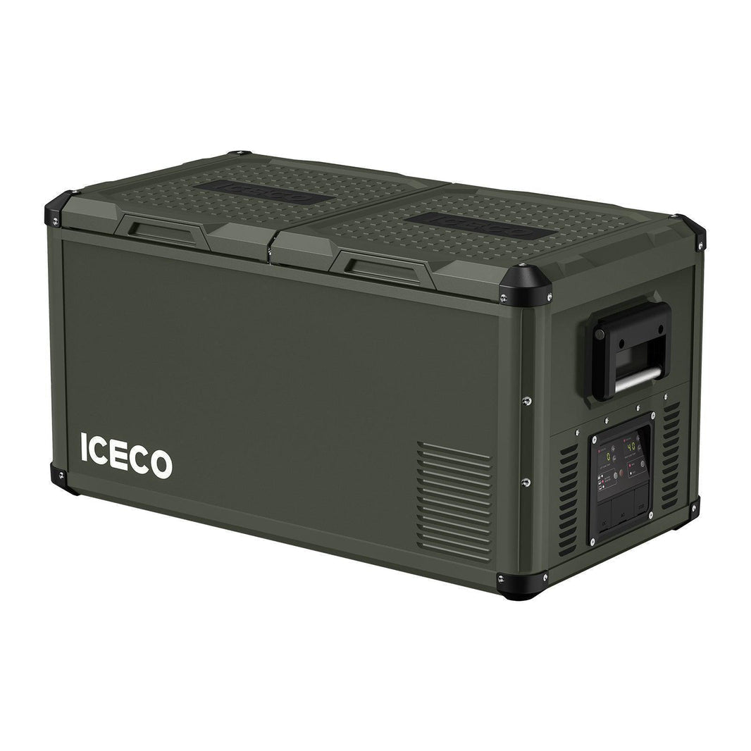 Inca Overland Outfitters VL75ProD 12V heavy-duty fridge freezer, black, 75-liter capacity, part of ICECO VL Pro Series.