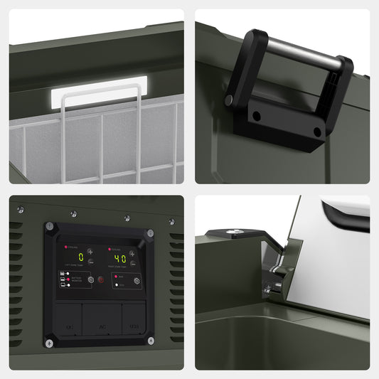 Inca Overland Outfitters VL75ProD 12V heavy-duty fridge freezer from ICECO VL Pro Series, black, 75-liter capacity, outdoor camping use