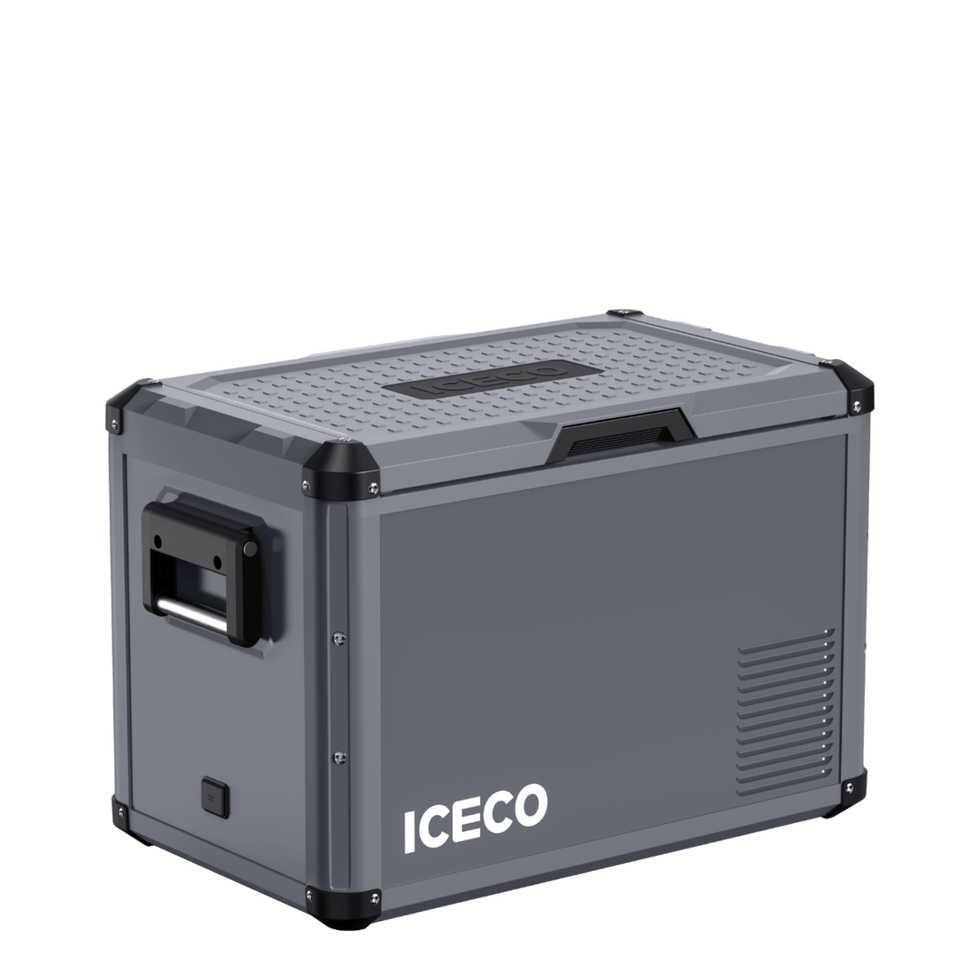 Inca Overland Outfitters VL45ProD dual zone portable freezer in gray from ICECO VL Pro Series, 35 and 45-liter capacity, outdoor use
