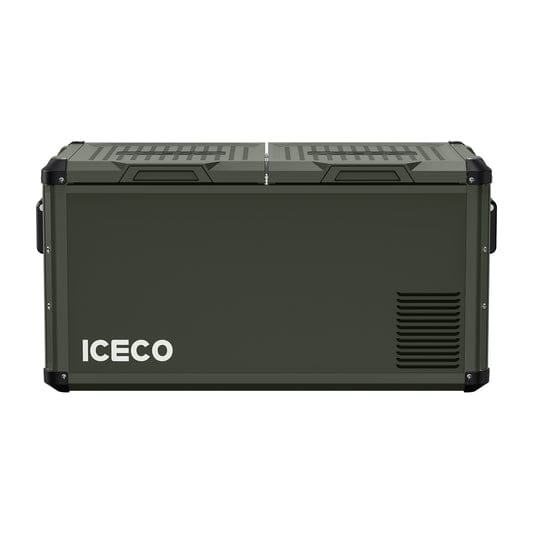 Inca Overland Outfitters VL75ProD Olive 12V heavy-duty fridge freezer from ICECO, 75L capacity, in olive color, for outdoor use