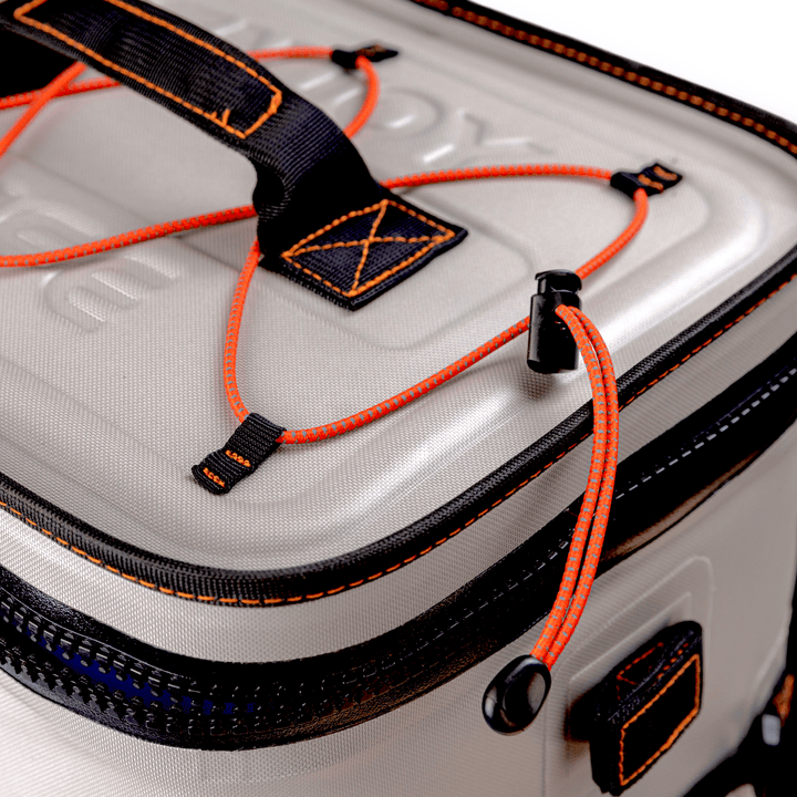 Large outdoor cooler backpack by Life League Gear, features insulated compartments and adjustable straps for outdoor activities.